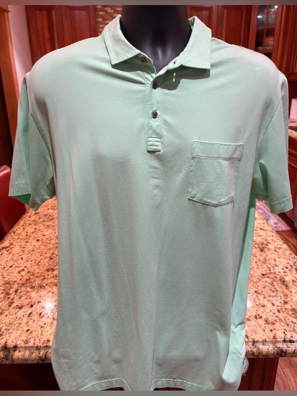 Peter Millar men’s pocket polo. Sharp‎ green. Large